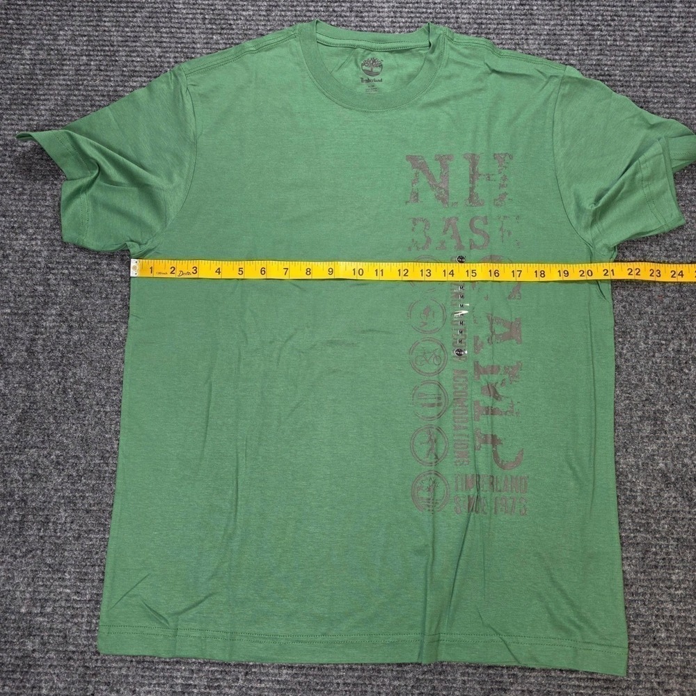 Timberland Cotton T-Shirt Men's Size M Green NH Base Camp Outdoors Travel NEW - Picture 8 of 8